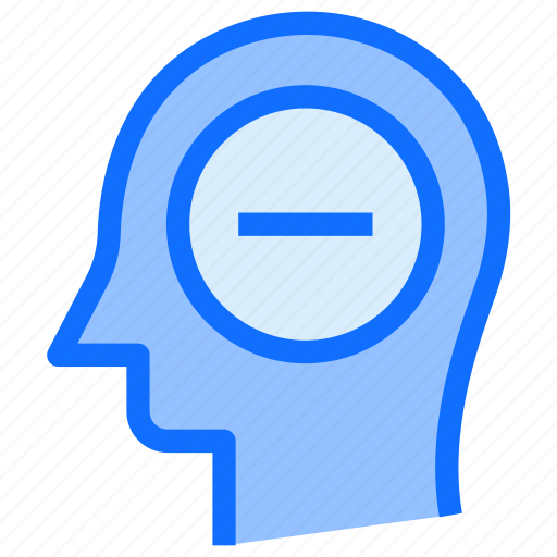 Brain, remove, head, cancel, minus, thinking icon - Download on Iconfinder