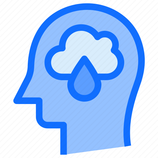 Brain, head, rain, cloud, thinking, weather icon - Download on Iconfinder