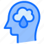 brain, head, rain, cloud, thinking, weather 