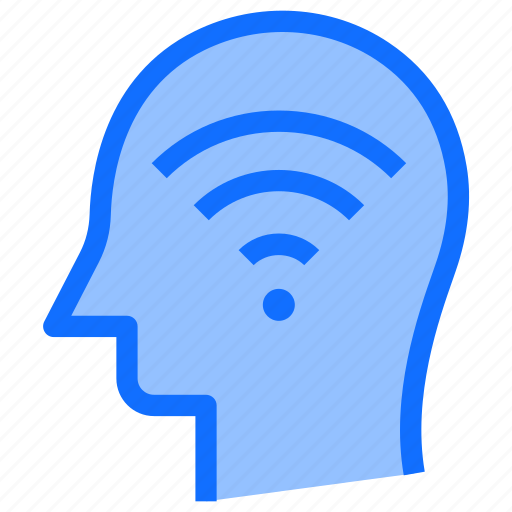 Brain, head, signals, internet, wifi, thinking icon - Download on Iconfinder