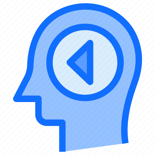 Back, head, brain, left, thinking, media play icon - Download on Iconfinder