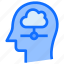 brain, head, network, connection, cloud, thinking 