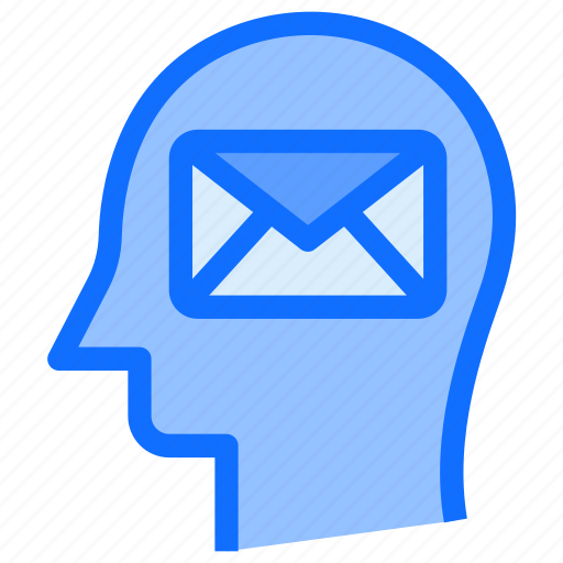 Brain, head, letter, envelope, mail, thinking icon - Download on Iconfinder
