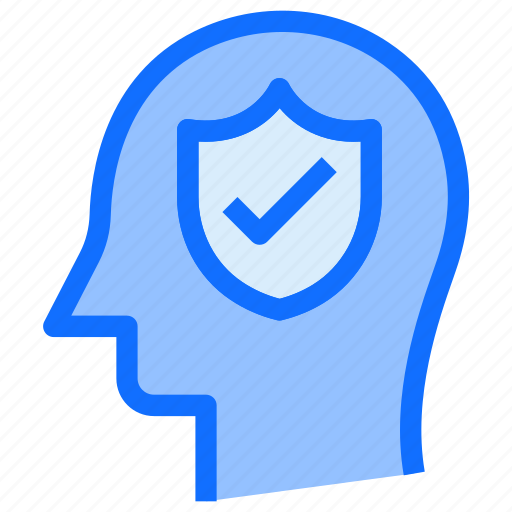 Brain, security, head, accept, thinking, protection icon - Download on Iconfinder