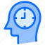 brain, head, history, time, thinking, clock 