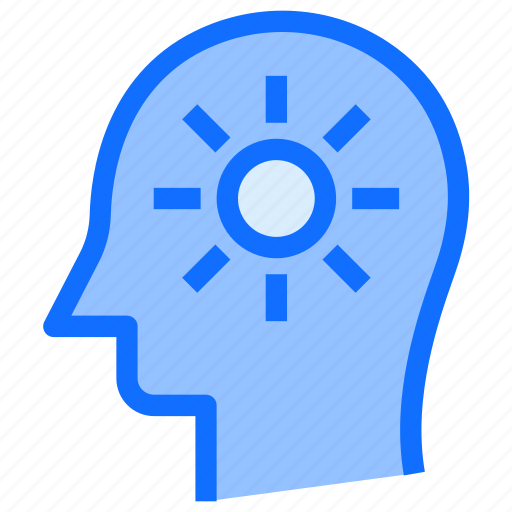 Brain, head, sun, brightness, thinking, weather icon - Download on Iconfinder