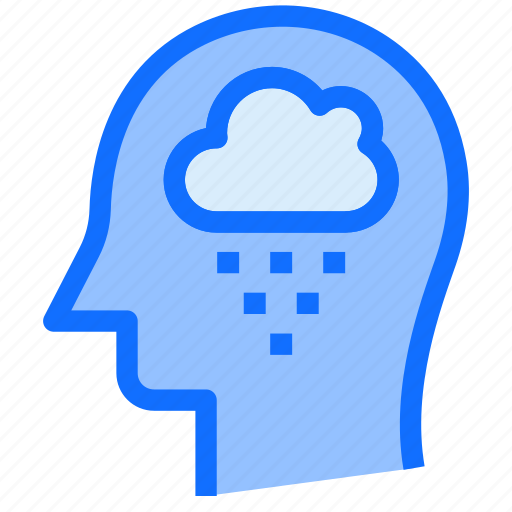 Brain, head, rain, cloud, thinking, weather icon - Download on Iconfinder