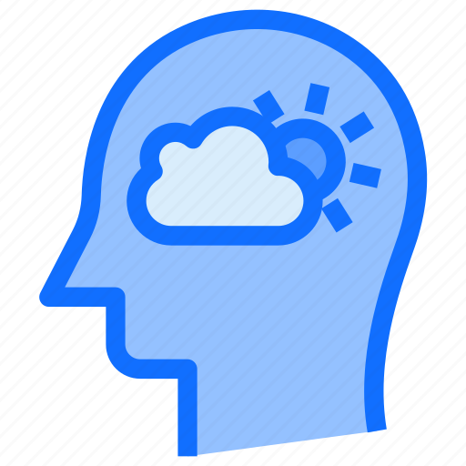 Brain, head, sun, cloud, thinking, weather icon - Download on Iconfinder