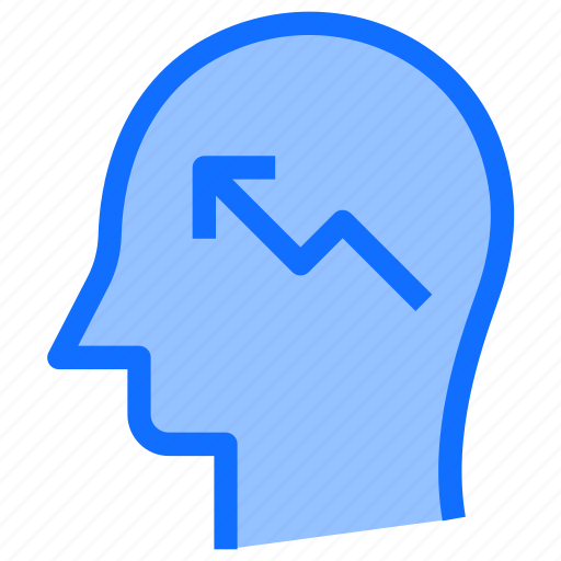 Analytics, head, brain, up, increase, thinking icon - Download on Iconfinder