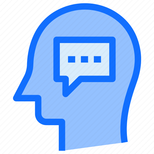 Brain, sms, head, chat, message, thinking icon - Download on Iconfinder