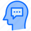 brain, sms, head, chat, message, thinking 