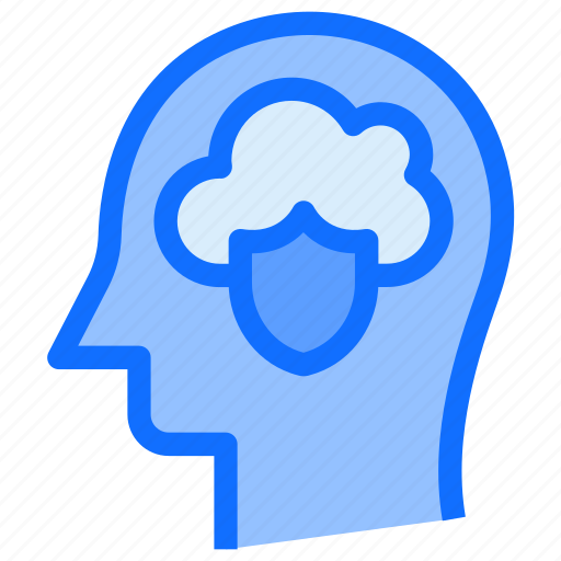 Brain, security, head, cloud, thinking, protection icon - Download on Iconfinder