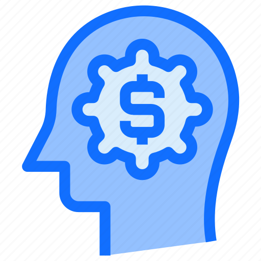 Dollar, brain, thinking, money, head icon - Download on Iconfinder