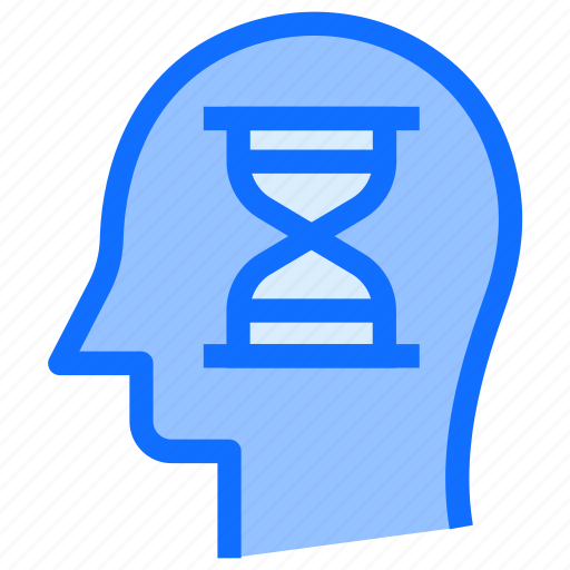 Brain, hourglass, head, timer, thinking, sand icon - Download on Iconfinder