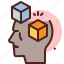 cubes, human, idea, mind, thinking 