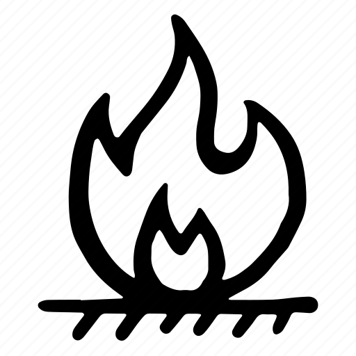 Fire, hand-drawn, burn, flame, flames, hot, sun icon - Download on Iconfinder