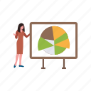 chart, graph, board, girl, standing