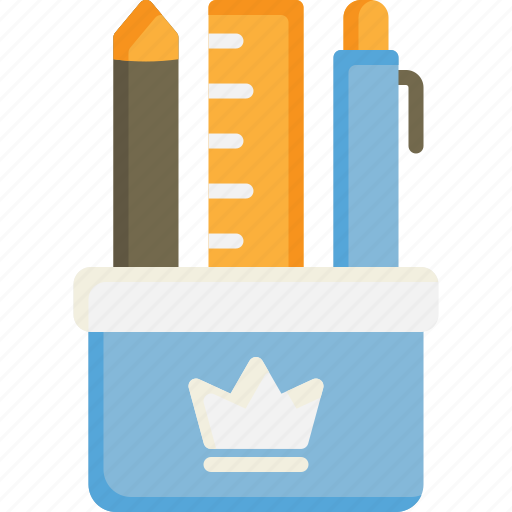 Stationery, pencil, ruler, pen, business icon - Download on Iconfinder