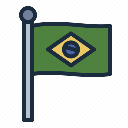 Flag, brazil, carnival, brazillian, festive icon - Download on Iconfinder