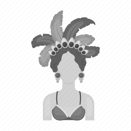 Attire, brazilian, carnival, feathers, girl, headpiece, woman icon - Download on Iconfinder