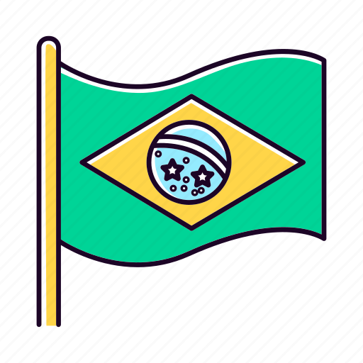 Brazil, country, culture, flag, nation, patriot, state icon - Download on Iconfinder
