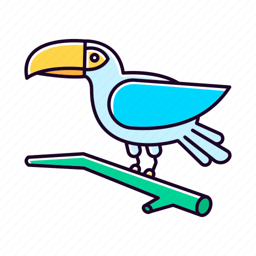Bird, blue, brazilian, exotic, jungle, toucan, wildlife icon - Download on Iconfinder