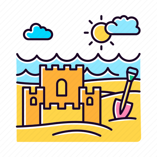 Beach, castle, exotic, ocean, sand, seaside, shore icon - Download on Iconfinder