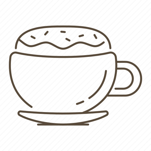 Cappuccino, coffee, cup, drink, hot, cafe, breakfast icon - Download on Iconfinder