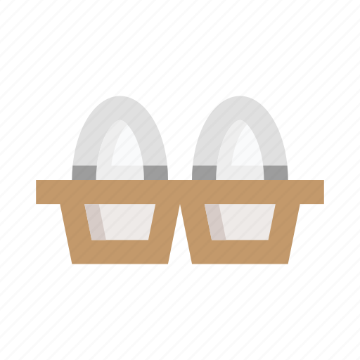 Eggs, egg, tray, egg basket, egg cups, food, holder icon - Download on Iconfinder