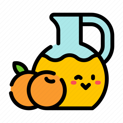 Orange, juice, jug, cute icon - Download on Iconfinder