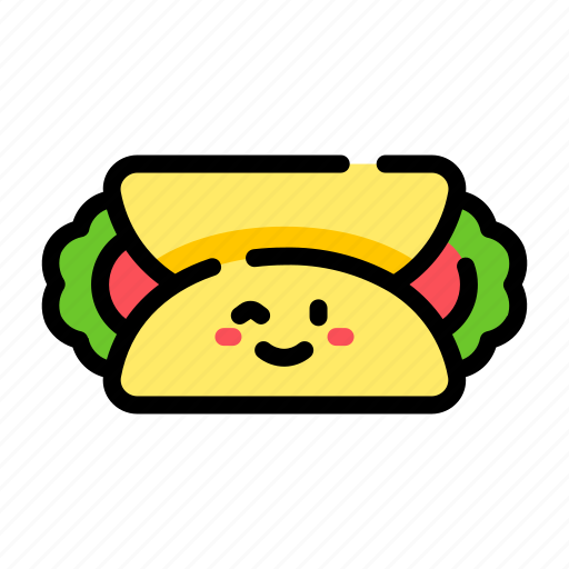 Burrito, tortilla, wrap, cute icon - Download on Iconfinder
