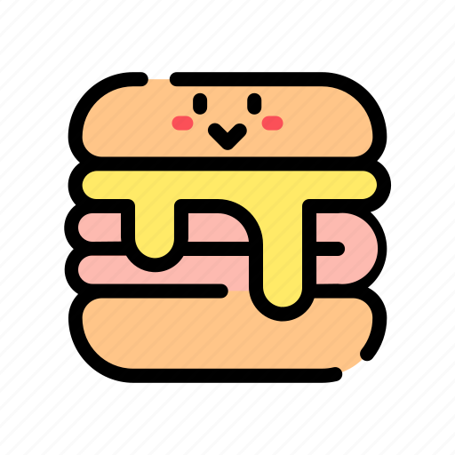 Ham, cheese, sandwich, cute icon - Download on Iconfinder