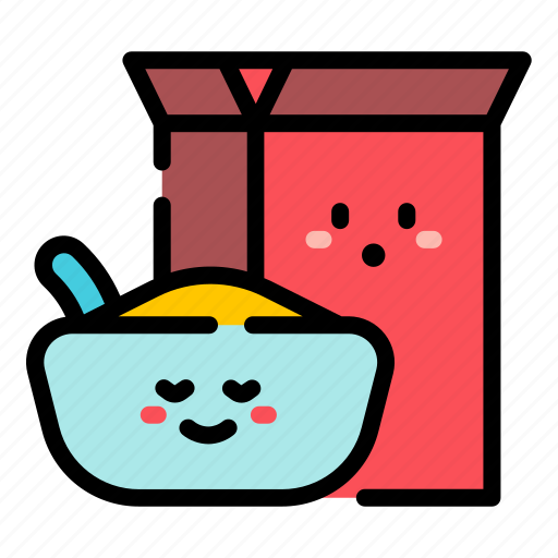 Cereal, bowl, box, cute icon - Download on Iconfinder