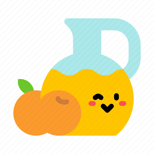 Orange, juice, jug, cute icon - Download on Iconfinder