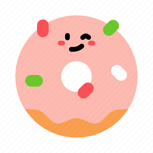 Sweet, glazed, donut, cute icon - Download on Iconfinder