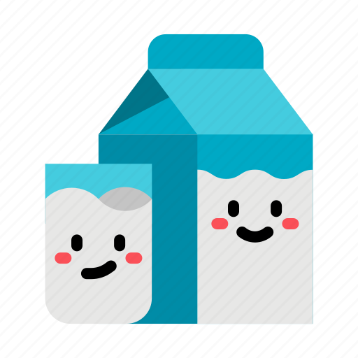 Milk, glass, carton, cute icon - Download on Iconfinder
