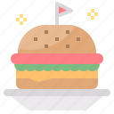 burger, fast, food, hamburger, sandwich