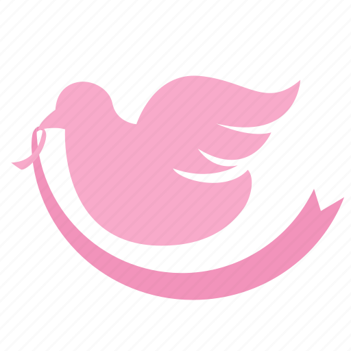 Bird, breast, cancer, disease, ribbon icon - Download on Iconfinder