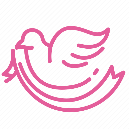 Bird, breast, cancer, disease, fly, ribbon icon - Download on Iconfinder