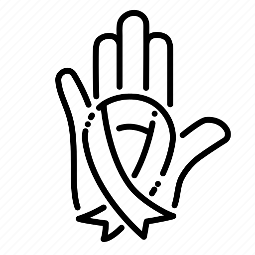 Awareness day, cancer voluntary, hand ribbon, hands, hands and gestures, healthcare and, medical icon - Download on Iconfinder
