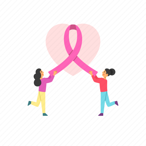Breast, cancer, awareness, teammates, ribbon icon - Download on Iconfinder