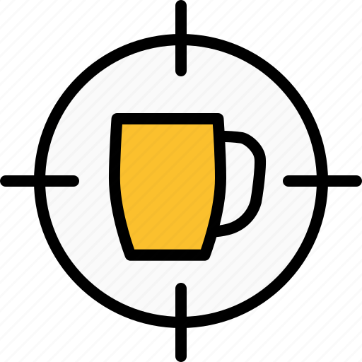 Aim, beer, goal, krug, mug, target icon - Download on Iconfinder