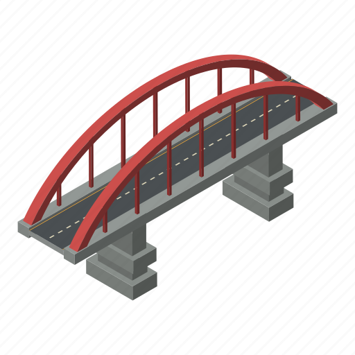 Bridge, business, concrete, grunge, isometric icon - Download on Iconfinder