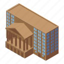 broker, business, cartoon, computer, courthouse, isometric, person