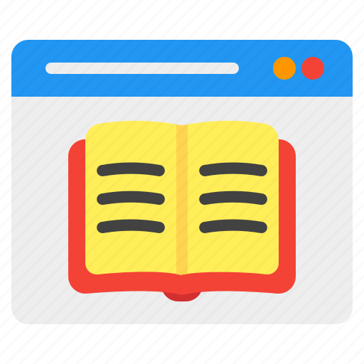 Ebook, education, learning, online, study, browser, website icon - Download on Iconfinder