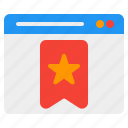bookmark, favorite, star, badge, rating, website, browser
