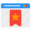 bookmark, favorite, star, badge, rating, website, browser 