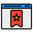 bookmark, favorite, star, badge, rating, website, browser