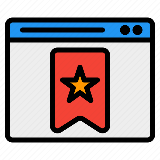Bookmark, favorite, star, badge, rating, website, browser icon - Download on Iconfinder