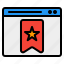bookmark, favorite, star, badge, rating, website, browser 